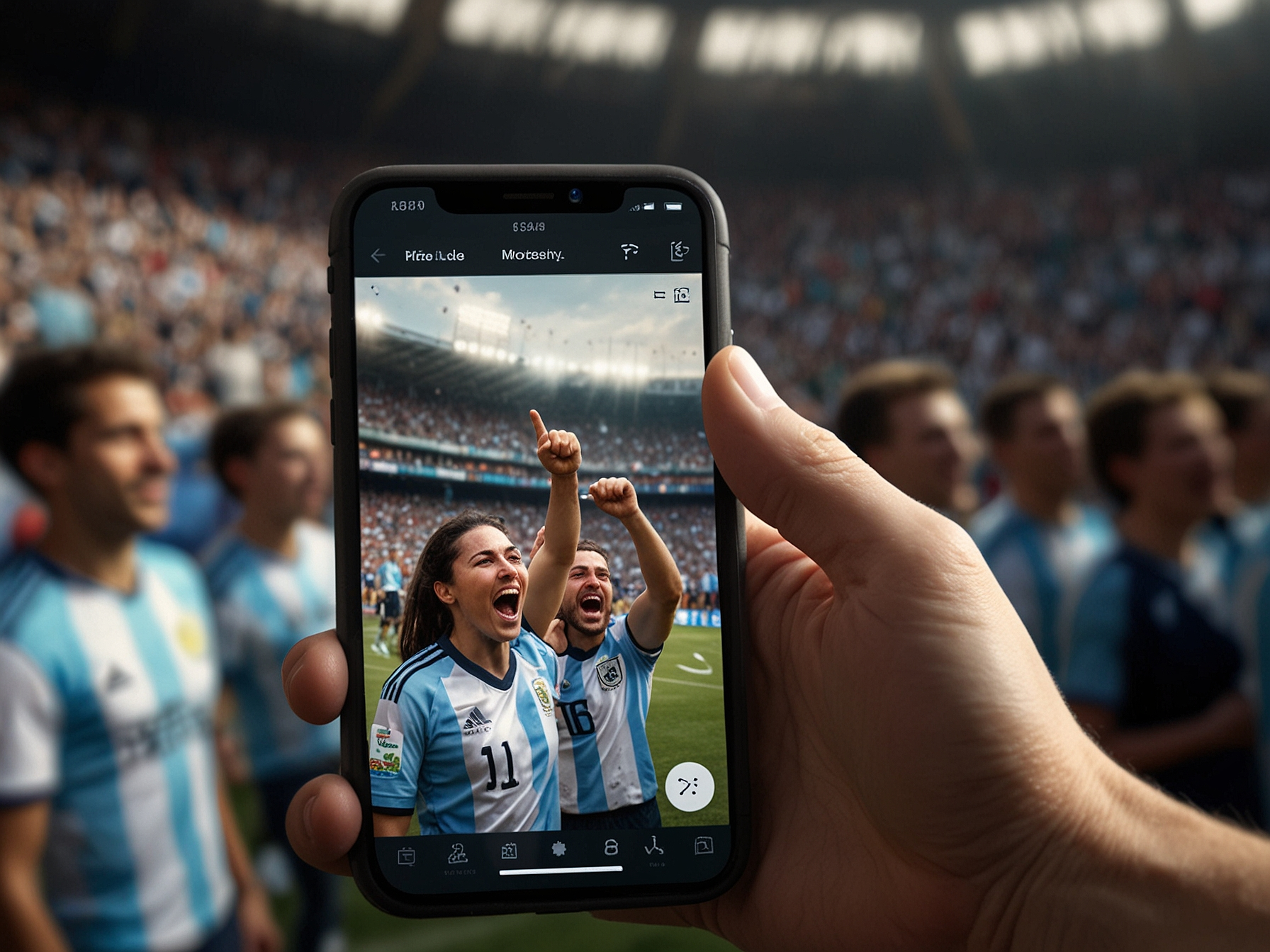 Banner entrada estadio Casino del Kun